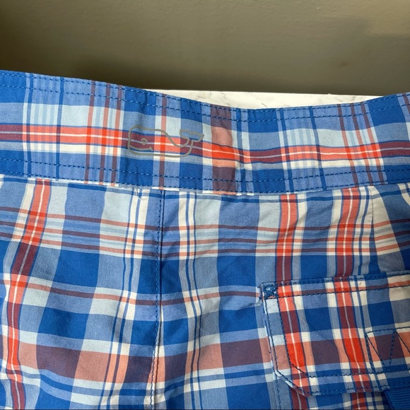 Vineyard Vines Blue Plaid Board Shorts sz 28 - Picture 5 of 11